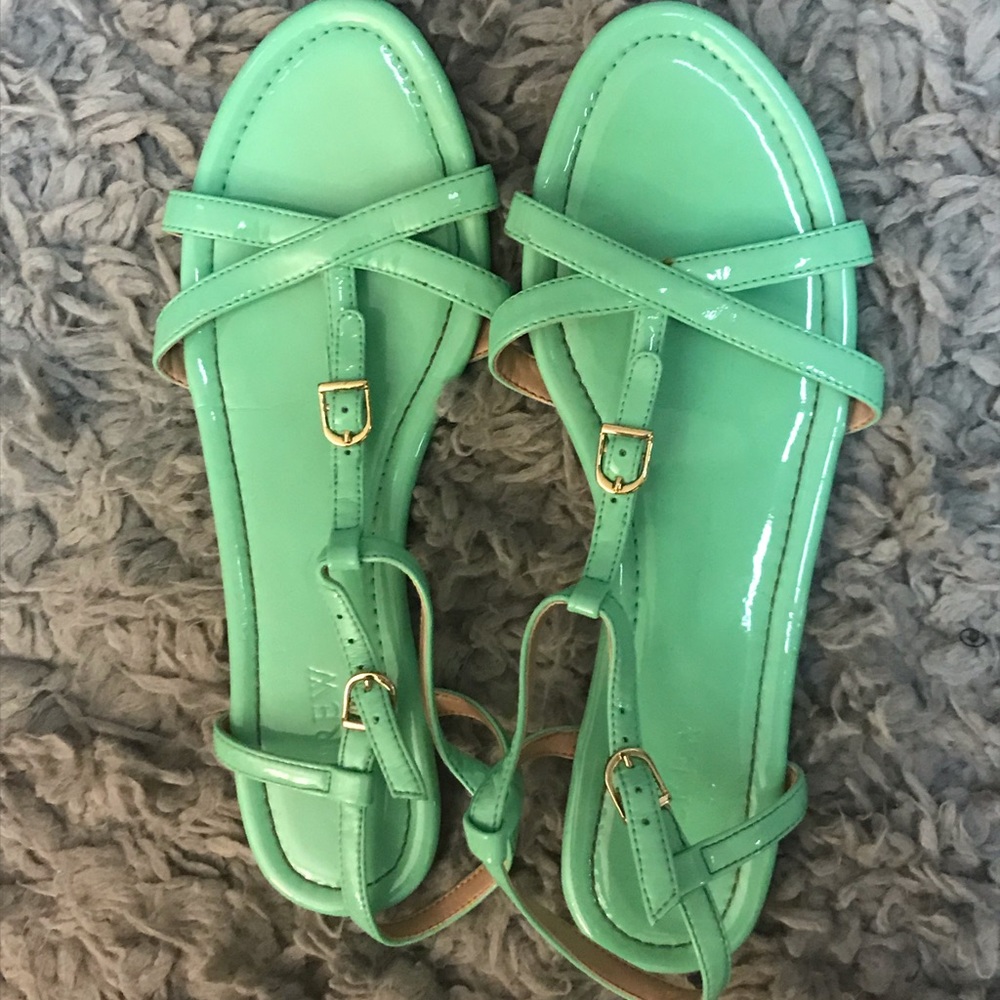 3/$25 EUC J. Crew Teal Sandals Size 9